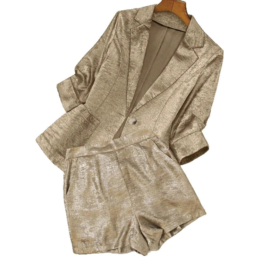 Women's Advanced Sense New High-end Design Sense Coat Shorts Suit
